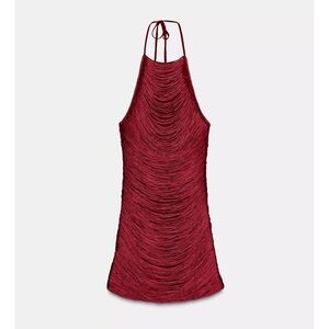 Zara SHORT HALTER FRINGE DRESS